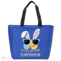 Bunny Rabbit Easter Egg Hunt Supervisor Funny Tote Bag thumb 0