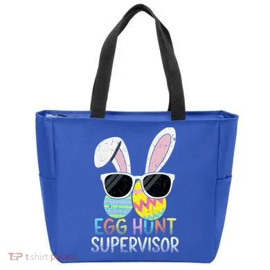 Bunny Rabbit Easter Egg Hunt Supervisor Funny Tote Bag