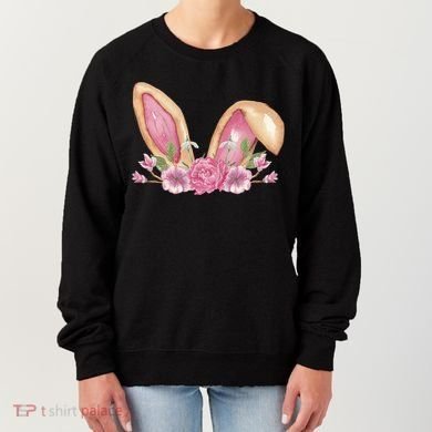 Bunny Rabbit Ears Cute Illustration Easter Women's Sweatshirt
