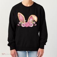 Bunny Rabbit Ears Cute Illustration Easter Women's Sweatshirt thumb 0