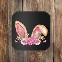 Bunny Rabbit Ears Cute Illustration Easter Coaster thumb 0