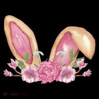 Bunny Rabbit Ears Cute Illustration Easter Performance Fleece Hoodie thumb 2
