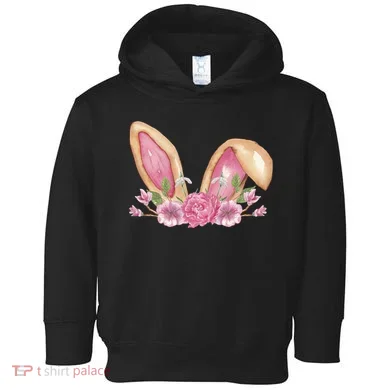 Bunny Rabbit Ears Cute Illustration Easter Toddler Hoodie