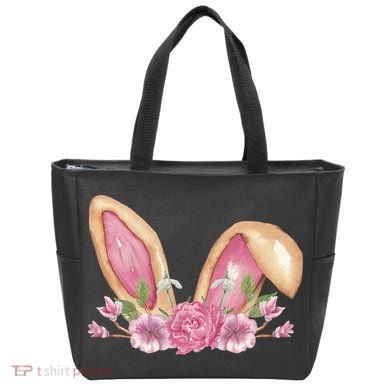 Bunny Rabbit Ears Cute Illustration Easter Tote Bag