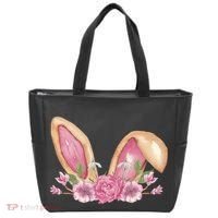 Bunny Rabbit Ears Cute Illustration Easter Tote Bag thumb 0