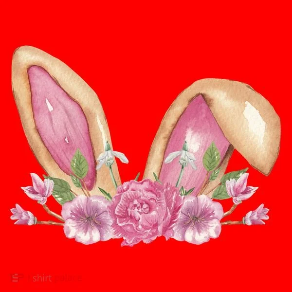 Bunny Rabbit Ears Cute Illustration Easter Santa Hat