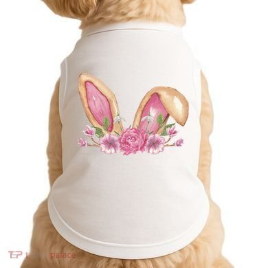 Bunny Rabbit Ears Cute Illustration Easter Doggie Tank