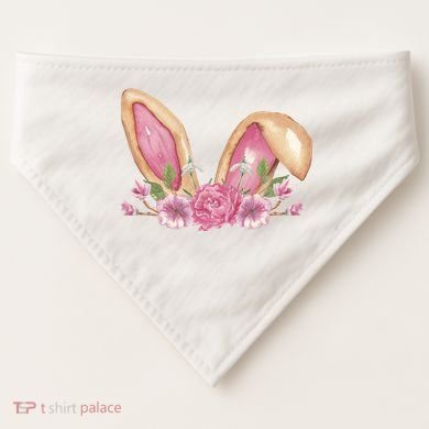 Bunny Rabbit Ears Cute Illustration Easter USA-Made Doggie Bandana