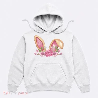 Bunny Rabbit Ears Cute Illustration Easter Hoodie