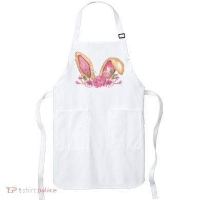 Bunny Rabbit Ears Cute Illustration Easter Apron