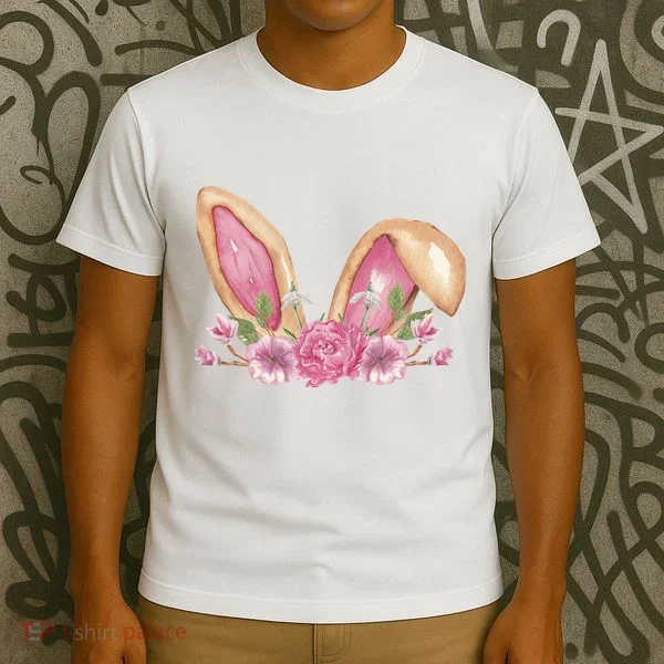 Bunny Rabbit Ears Cute Illustration Easter T-Shirt