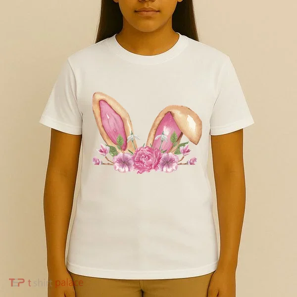 Bunny Rabbit Ears Cute Illustration Easter T-Shirt