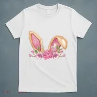 Bunny Rabbit Ears Cute Illustration Easter T-Shirt thumb 5