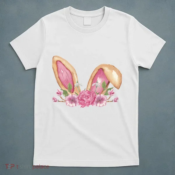 Bunny Rabbit Ears Cute Illustration Easter T-Shirt