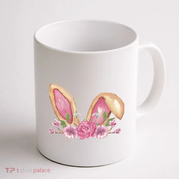 Bunny Rabbit Ears Cute Illustration Easter Coffee Mug