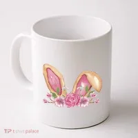 Bunny Rabbit Ears Cute Illustration Easter Coffee Mug thumb 0