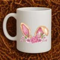 Bunny Rabbit Ears Cute Illustration Easter Coffee Mug thumb 2