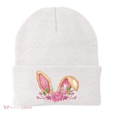 Bunny Rabbit Ears Cute Illustration Easter Beanie