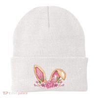 Bunny Rabbit Ears Cute Illustration Easter Beanie thumb 0
