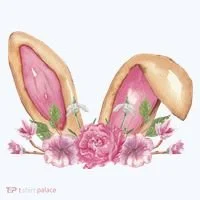 Bunny Rabbit Ears Cute Illustration Easter Ornament thumb 1
