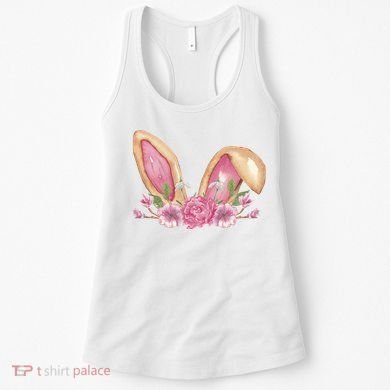 Bunny Rabbit Ears Cute Illustration Easter Women's Tank Top