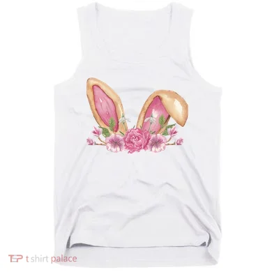 Bunny Rabbit Ears Cute Illustration Easter Tank Top