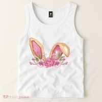 Bunny Rabbit Ears Cute Illustration Easter Tank Top thumb 2