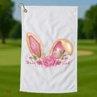 Bunny Rabbit Ears Cute Illustration Easter Golf Towel thumb 1