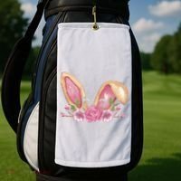 Bunny Rabbit Ears Cute Illustration Easter Golf Towel thumb 2
