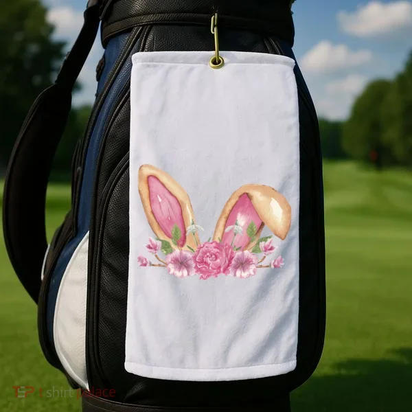 Bunny Rabbit Ears Cute Illustration Easter Golf Towel