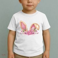 Bunny Rabbit Ears Cute Illustration Easter Toddler T-Shirt thumb 2