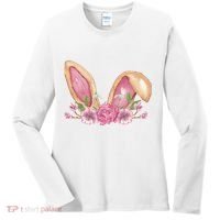 Bunny Rabbit Ears Cute Illustration Easter Women's Long Sleeve Shirt thumb 0