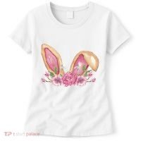 Bunny Rabbit Ears Cute Illustration Easter Women's T-Shirt thumb 0