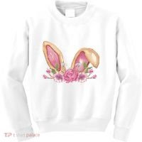 Bunny Rabbit Ears Cute Illustration Easter Kids Sweatshirt thumb 0
