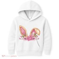 Bunny Rabbit Ears Cute Illustration Easter Kids Hoodie thumb 0