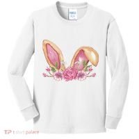 Bunny Rabbit Ears Cute Illustration Easter Kids Long Sleeve Shirt thumb 0