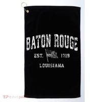 Baton Rouge Est 1719 Louisiana Golf Towel thumb 0