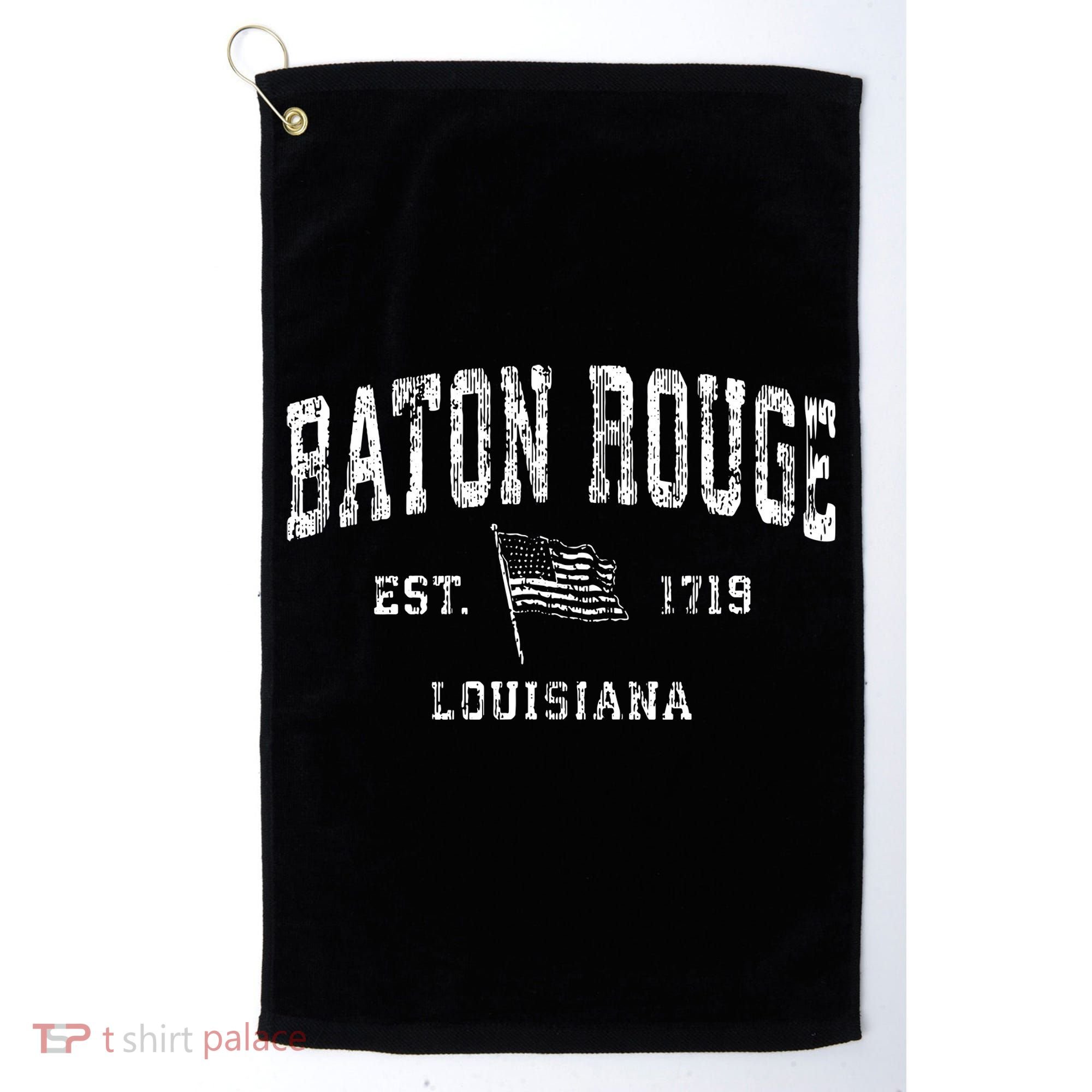 Baton Rouge Est 1719 Louisiana Golf Towel