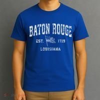 Baton Rouge Est 1719 Louisiana T-Shirt thumb 3