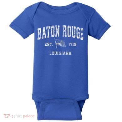 Baton Rouge Est 1719 Louisiana Baby Bodysuit