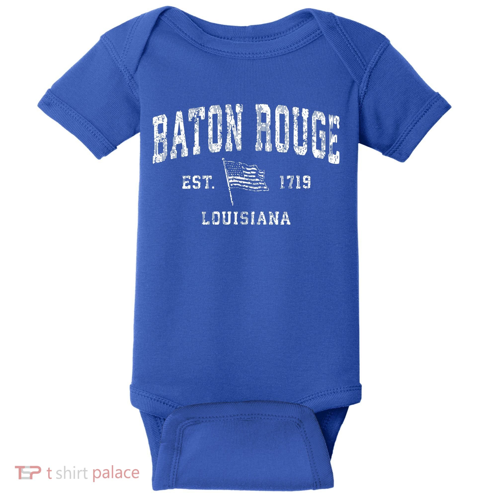 Baton Rouge Est 1719 Louisiana Baby Bodysuit