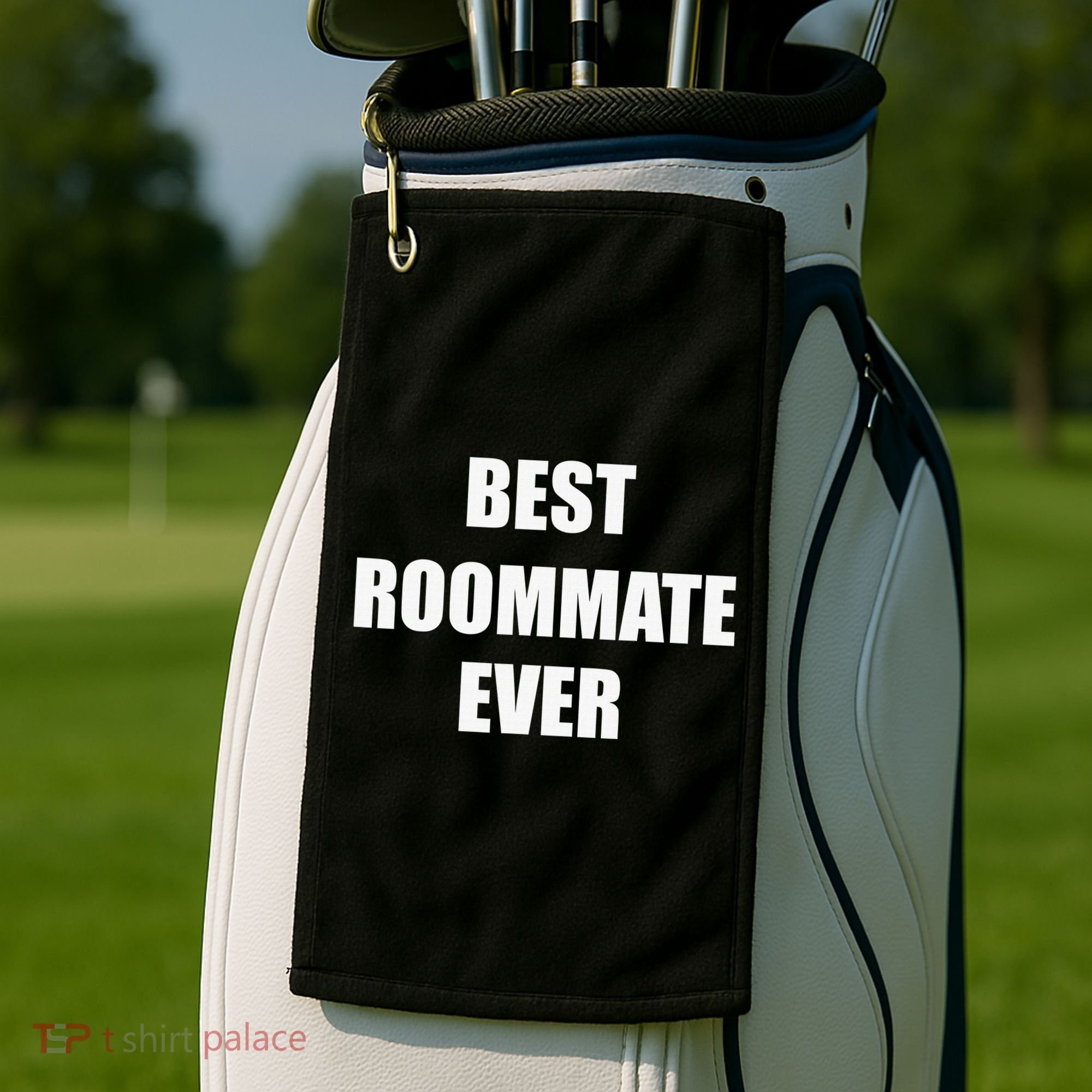 Best Roommate Ever Simple Block Style Golf Towel