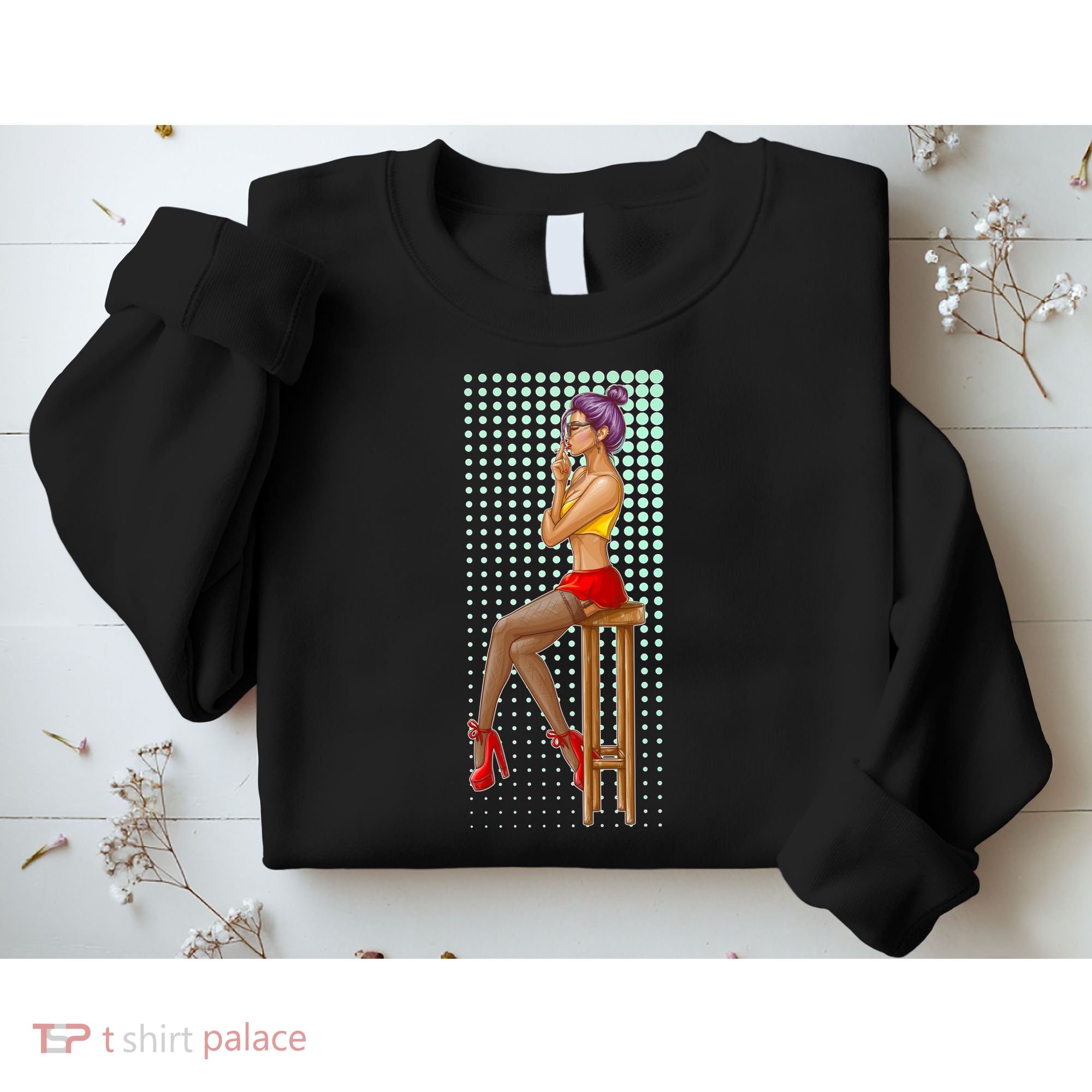 Break Girl Smoking Red Heels Sweatshirt