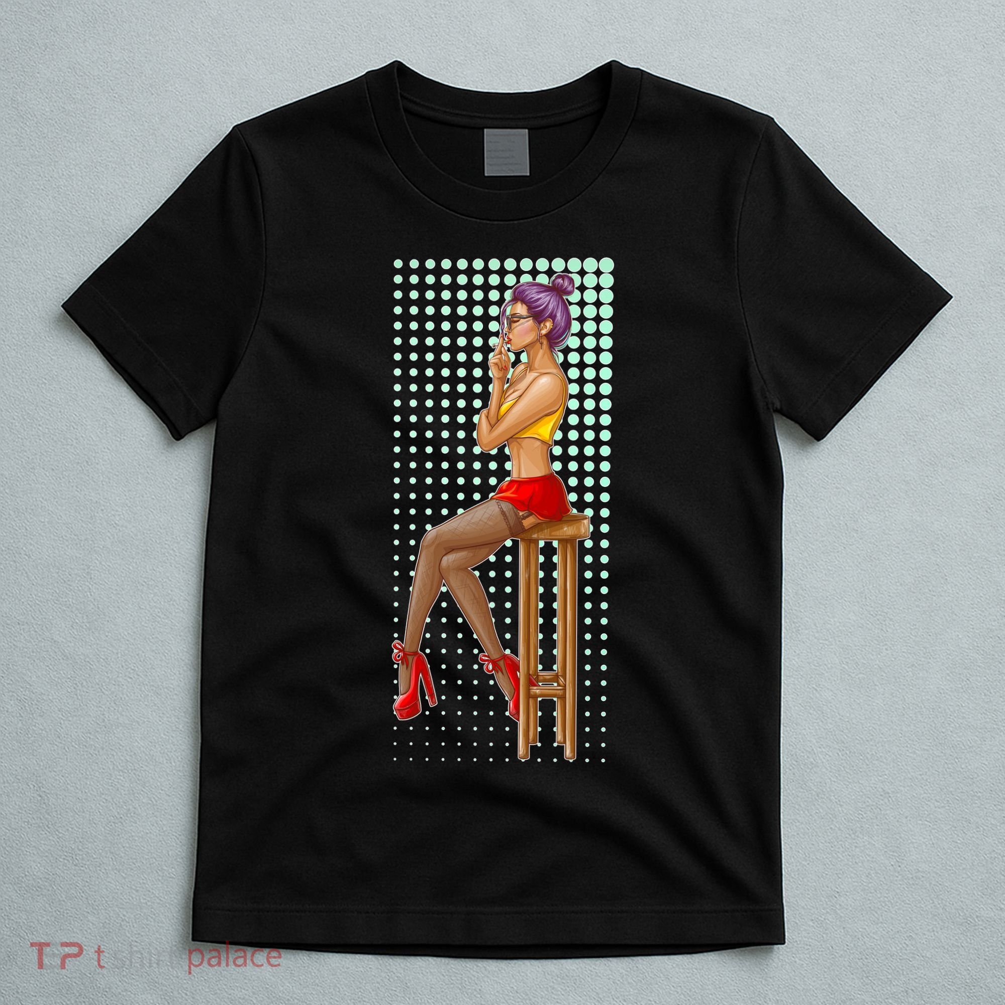 Break Girl Smoking Red Heels T-Shirt