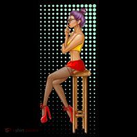 Break Girl Smoking Red Heels Coffee Mug thumb 5