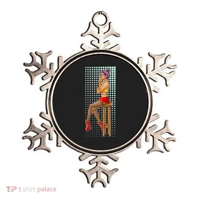 Break Girl Smoking Red Heels Ornament