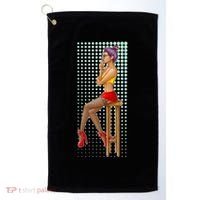 Break Girl Smoking Red Heels Golf Towel thumb 0