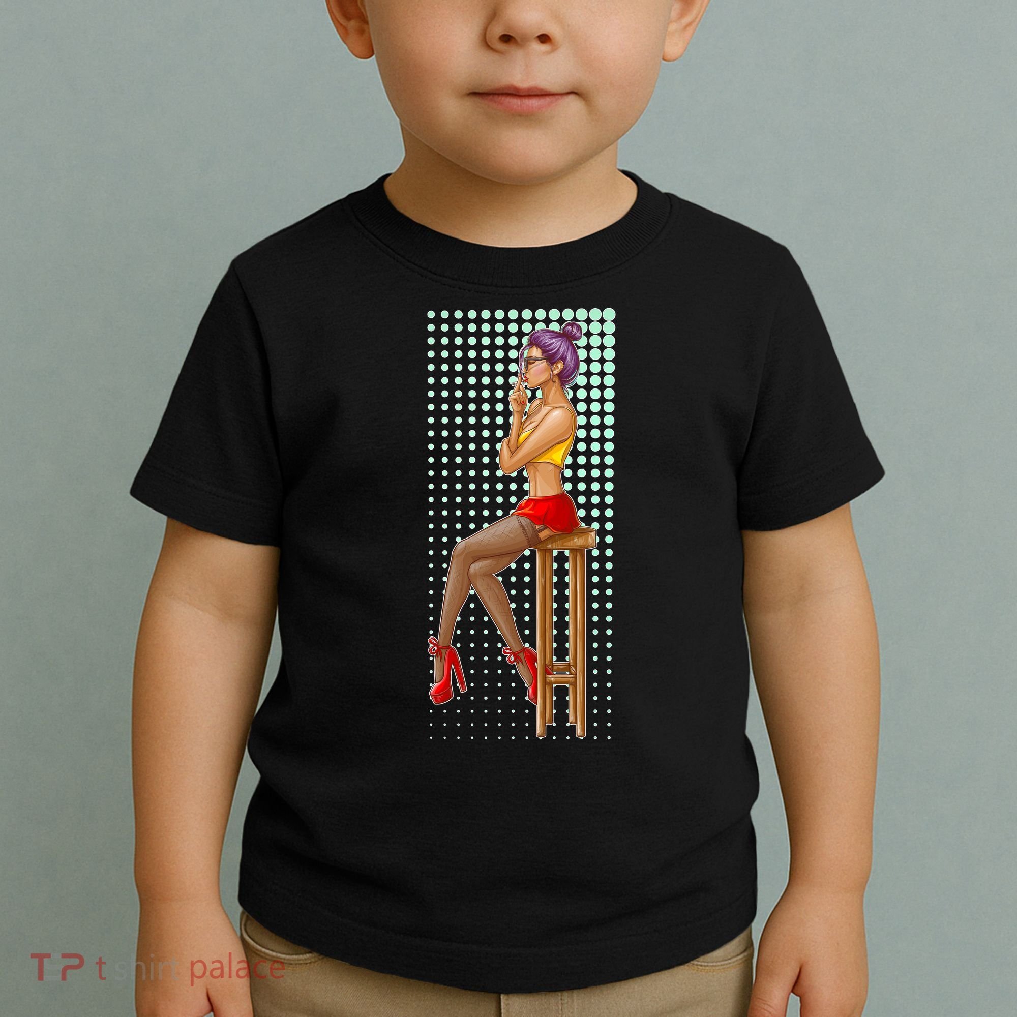 Break Girl Smoking Red Heels Toddler T-Shirt