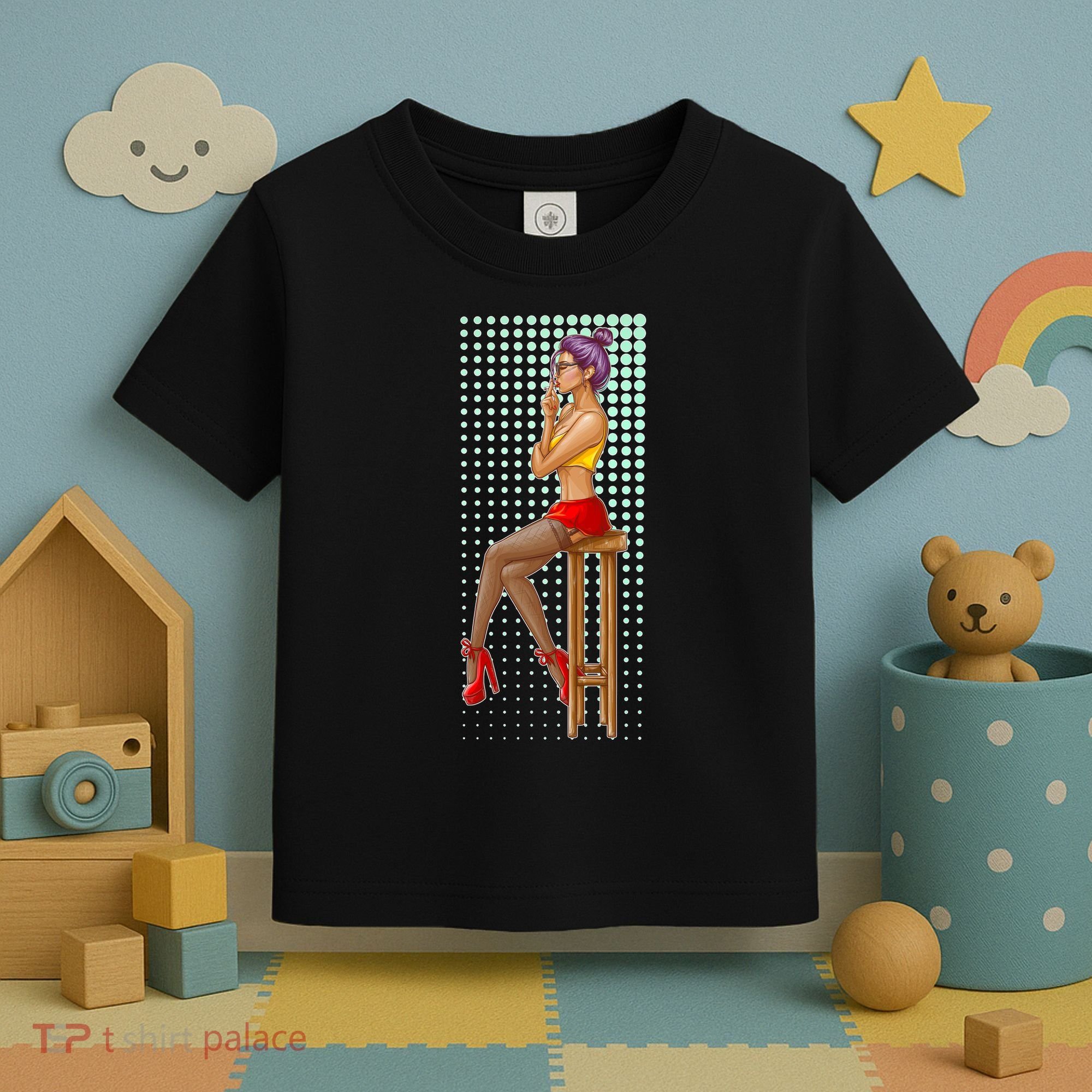 Break Girl Smoking Red Heels Toddler T-Shirt