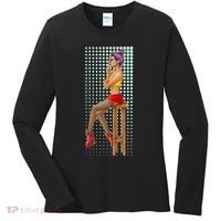 Break Girl Smoking Red Heels Women's Long Sleeve Shirt thumb 0